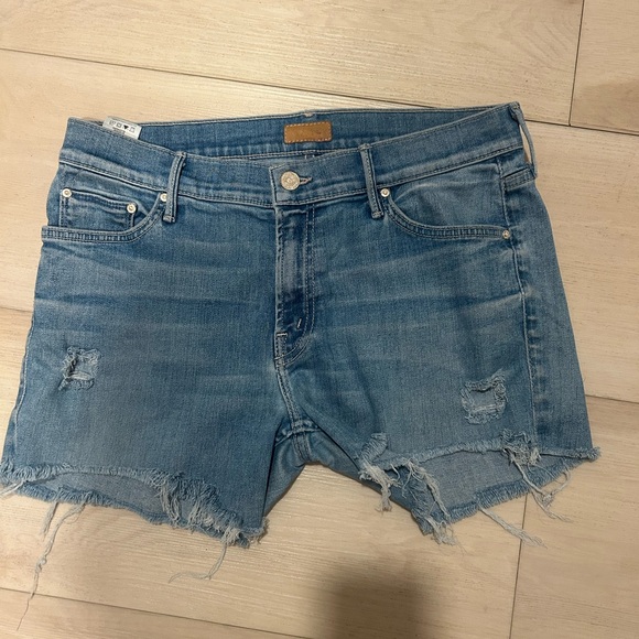 MOTHER the dropout Blue Jean Shorts - Picture 1 of 5